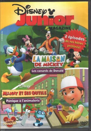 Disney Junior Magazine vol. 10. Manny et ses outils, La maison de Mickey. Versione da edicola. Edizione Francia PAL Regione 2, Lingua Francese