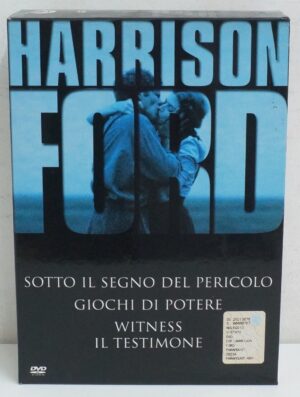 Harrison Ford. 3 Film (3 DVD) con Cofanetto. (Sotto il segno del pericolo, Giochi di potere, Witness il testimone). DVD in Italiano