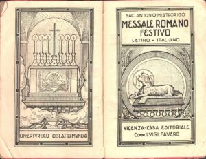 Messale Romano Festivo. Latino - Italiano di Luigi Favero ed. Vicenza (1949)