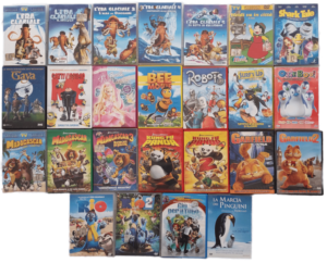 Lotto 25 film di animazione in DVD come da immagine (costo 1 euro per ogni DVD) DVD in Italiano