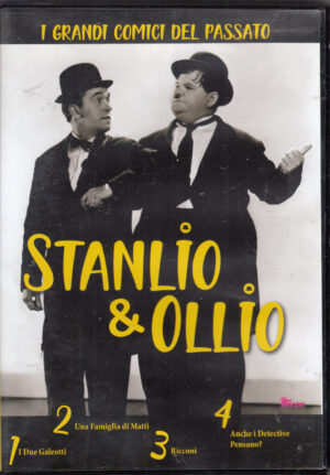 Stanlio Olio - 4 Comiche Indimenticabili (I due galeotti-Una famiglia di Matti-Ricconi-Anche i Detective Pensano?) DVD in Italiano