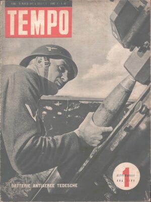 Rivista Tempo n. 43 del 21 Marzo 1940. Batterie Antiaeree Tedesche