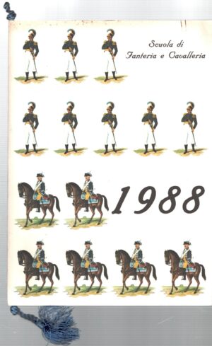 Calendario Scuola di Fanteria e Cavalleria Anno 1988. Con Cordoncino Originale