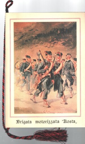 Calendario Brigata Motorizzata Aosta Anno 1988. Con cordoncino originale