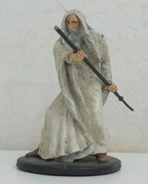 Saruman duello a Ortanch. Il Signore degli Anelli, The Lord of the Rings. Miniatura in metalloe cm 7. De Agostini NLP 2005