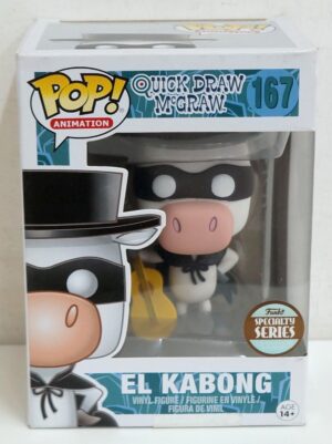 Funko Pop! Animation: El Kabog. Quick Draw McGraw n. 167. Action Figure cm 10. Funko