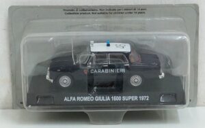 Carabinieri Alfa Romeo Giulia 1600 Super - 1972. Modellino Die Cast Scala 1:43. De Agostini