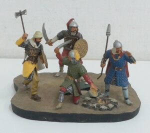 Scontro tra soldati Arabi e Bizantini - Diorama Completo e Danneggiato - Storia e Miniature del Medioevo - Hobby & Work