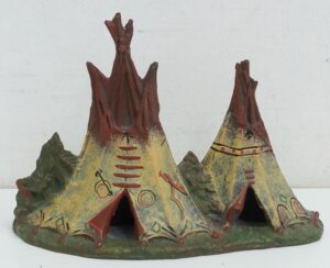 Elastolin - Doppia tenda indiana Teepee - Teepee Scenics Figure cm 15
