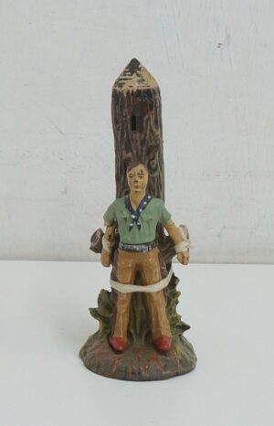 Elastolin - Prigioniero Cowboy legato all'albero - Cowboy Captives Figure cm 12