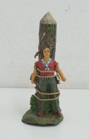 Elastolin - Prigioniero Cowboy legato al tronco - Cowboy Captives Figure cm 12