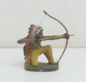 Elastolin – Indiano in gionocchio con Arco e frecce – Indian Braves Figure cm 7