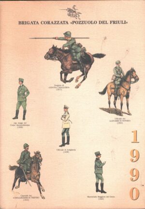 Calendario Brigata Corazzata Pozzuolo del Friuli Anno 1990 - Senza cordoncino originale