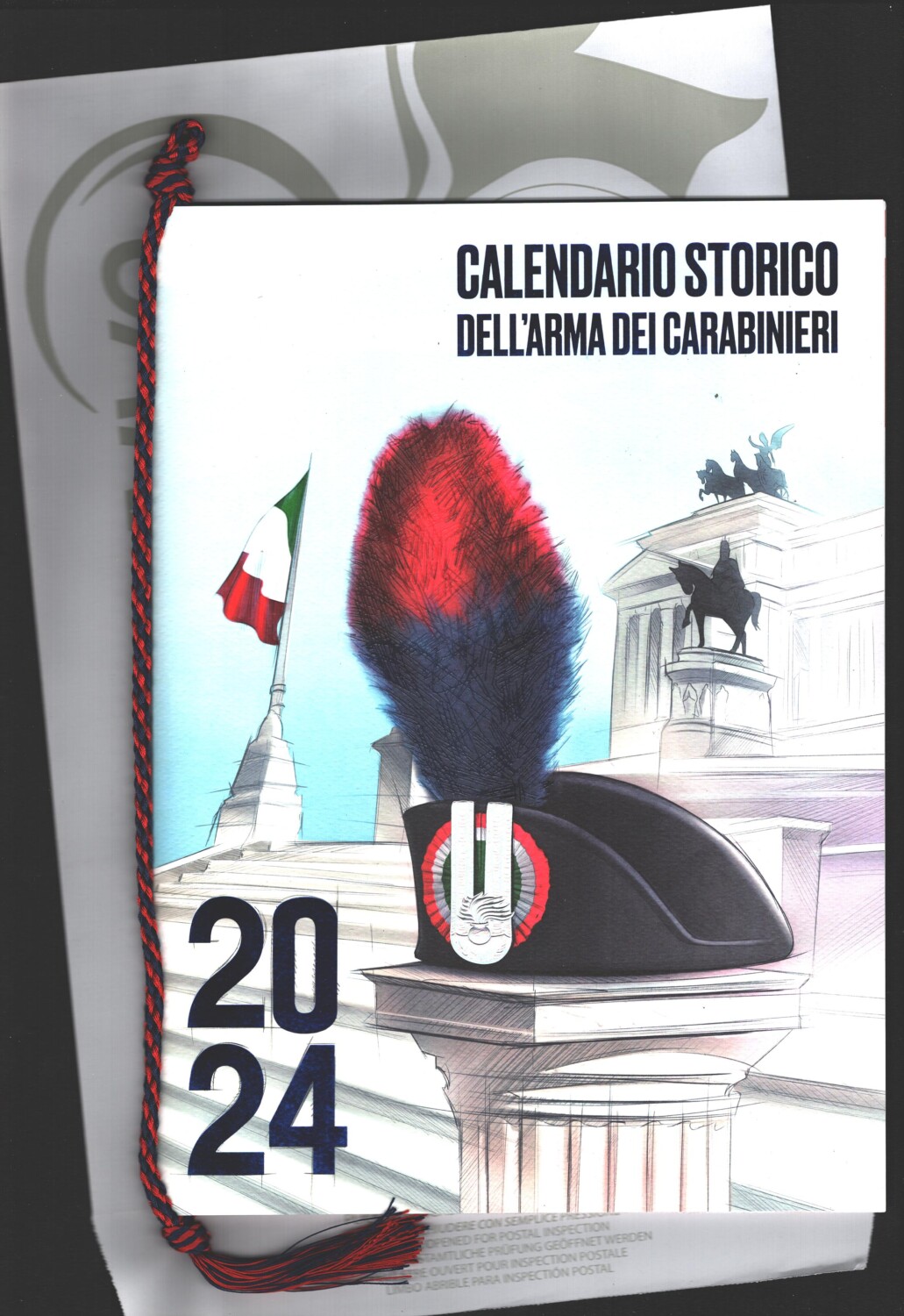 Calendario Carabinieri Anno 2024 - Nuovo Originale con busta e cordoncino