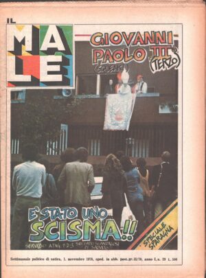 Rivista Il Male n. 29 - 1 novembre 1978 anno I - E' stato uno scisma!! ed. RCS MediaGroup
