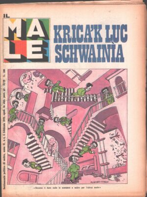 Rivista Il Male n. 4 - 6 febbraio 1979 anno II - Krica'k Luc Schwainia ed. RCS MediaGroup