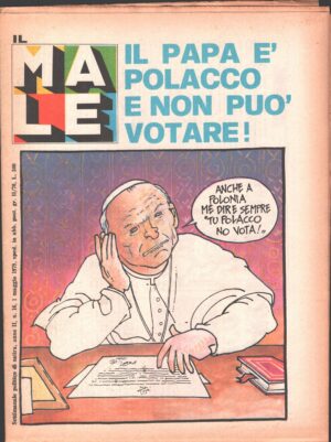 Rivista Il Male n. 16 - 1 maggio 1979 anno II - Il Papa è polacco e non può votare ed. RCS MediaGroup
