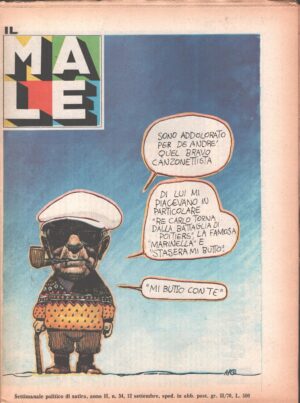 Rivista Il Male n. 34 - 12 settembre 1979 anno II ed. RCS MediaGroup