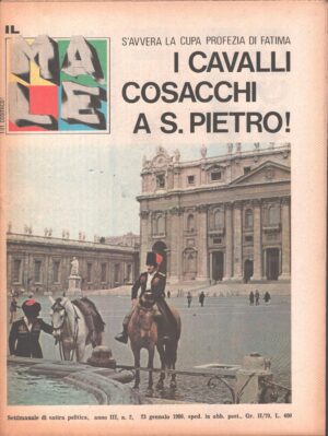 Rivista Il Male n. 2 - 23 gennaio 1980 anno III - I cavalli cosacchi a S. Pietro! ed. RCS MediaGroup