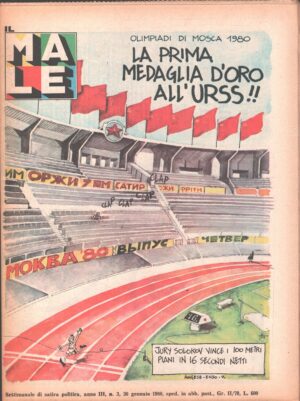 Rivista Il Male n. 3 - 30 gennaio 1980 anno III - La prima medaglia d'oro all'URSS!! ed. RCS MediaGroup