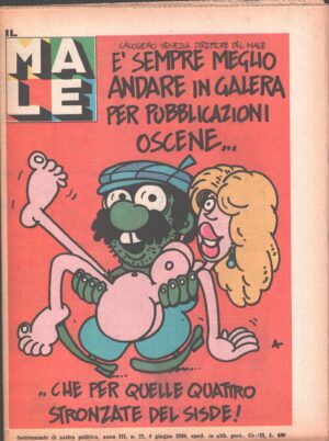Rivista Il Male n. 21 - 4 giugno 1980 anno III ed. RCS MediaGroup