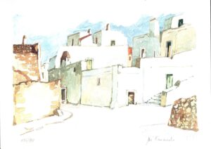 Salento - Litografia di Maria Ermando cm 35x25 - Esemplare in Edizione Limitata e Numerata