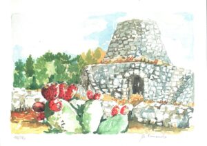 Pajara - Litografia di Maria Ermando cm 35x25 - Esemplare in Edizione Limitata e Numerata