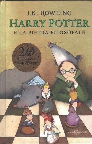 Harry Potter e la pietra filosofale HP n. 1 (Bollino 20 anni) di J. K. Rowling (Nuova traduzione Marina Astrologo) ed. Salani 2018