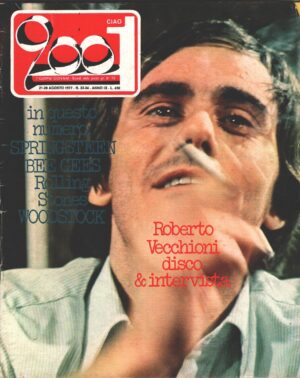 Rivista Ciao 2001 n. 33-34 del 21-28 Agosto 1977 - In Copertina Roberto Vecchioni