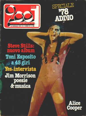 Rivista Ciao 2001 n. 3 del 21 Gennaio 1979 - In Copertina Alice Cooper