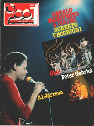 Rivista Ciao 2001 n. 8 del 25 Febbraio 1979 - In Copertina Al Jarreau, Chic, Peter Gabriel