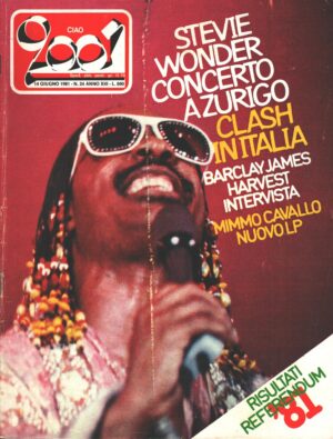 Rivista Ciao 2001 n. 24 del 14 Giugno 1981 - In copertina Stevie Wonder