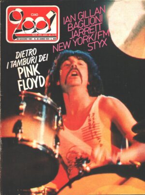 Rivista Ciao 2001 n. 26 del 28 Giugno 1981 - In Copertina Nick Mason (Pink Floyd)