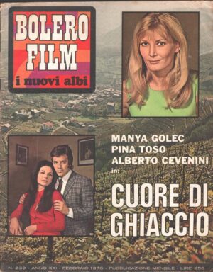 Bolero Film n. 239 - Febbraio 1970 - Fotoromanzo Manya Golec (Retrocopertina Fred Bongusto) ed. Mondadori