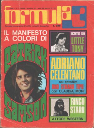 Formula 3 n. 7 - Novembre 1971 - Fotoromanzo Adriano Celentano ed. New Edi.Gra.F