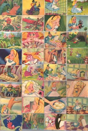 Alice no pais das maravilhas - Lotto 59 figurine (Disney) ed. 1958 Casa Editora Vecchi (Alice nel paese delle Meraviglie)