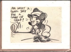 Walt Disney - Topolino Canine Caddy (1941) - Cartolina Biglietto ed. The Art Group