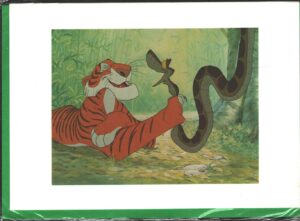 Walt Disney - Shere Khan and Kaa - Il libro della Giungla (1967) - Cartolina Biglietto ed. The Art Group