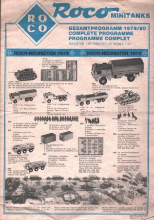 Catalogo Roco Minitanks 1979 - 1980 in Scala HO 1:87
