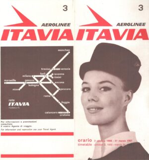 Itavia Aerolinee Flight - Orario Timetable 1967 n. 3 - NON COMPLETO!!!!