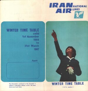 Iran Air National Lines Flight - Timetable Winter 1967 - NON COMPLETO!!!!