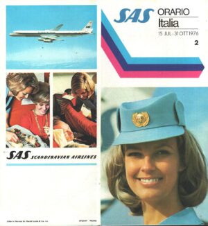 SAS Scandinavian Airlines Flight - Orario Italia 1976 n. 2 - NON COMPLETO!!!!