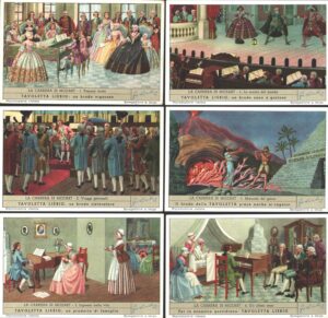 Figurine Liebig - Serie n. 1652 Completa (6 figurine) - La carriera di Mozart - Edizione Italiana 1956