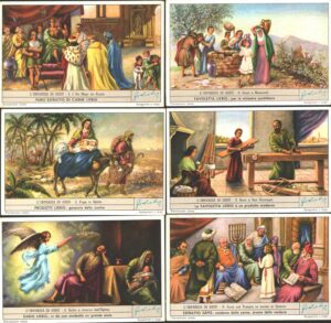 Figurine Liebig - Serie n. 1667 Completa (6 figurine) - L'infanzia di Gesù - Edizione Italiana 1957