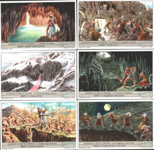 Figurine Liebig - Serie n. 1690 Completa (6 figurine) - Leggende di grotte italiane - Edizione Italiana 1958