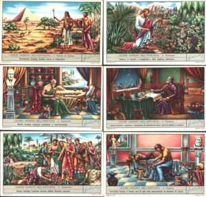 Figurine Liebig - Serie n. 1696 Completa (6 figurine) - Celebri Sapienti dell'antichità - Edizione Italiana 1958