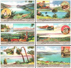 Figurine Liebig - Serie n. 1730 Completa (6 figurine) - Laghi Italiani - Edizione Italiana 1960