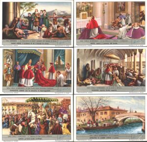 Figurine Liebig - Serie n. 1737 Completa (6 figurine) - San Carlo Borromeo - Edizione Italiana 1959