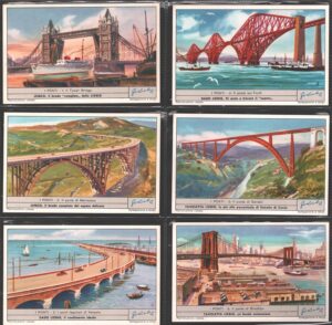 Figurine Liebig - Serie n. 1783 Completa (6 figurine) - I Ponti - Edizione Italiana 1962