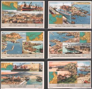 Figurine Liebig - Serie n. 1784 Completa (6 figurine) - Porti italiani - Edizione Italiana 1962